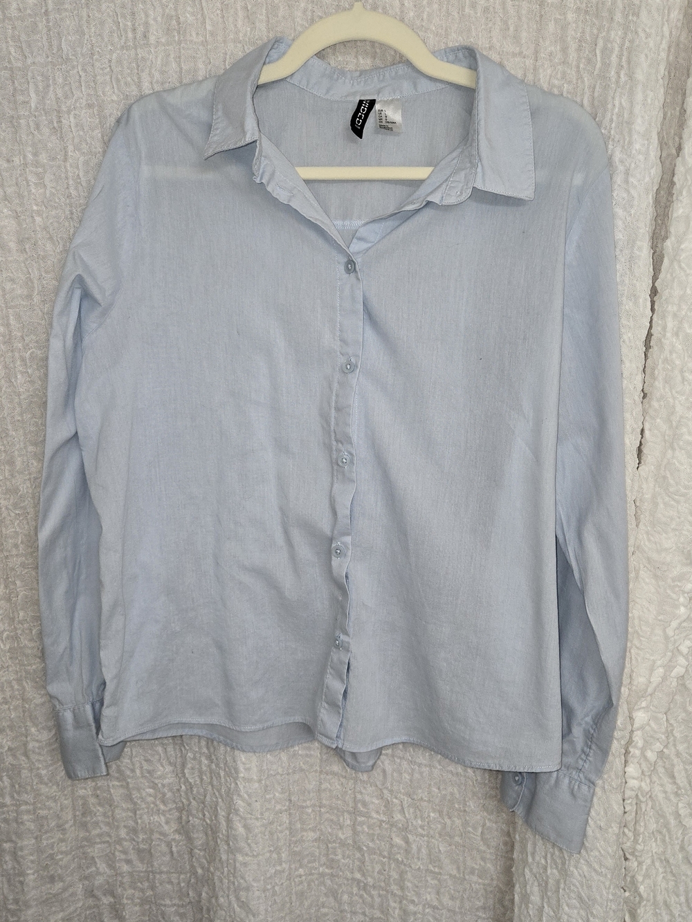 Divided By H&M Light Blue‎ Button-Up Shirt- Size Large